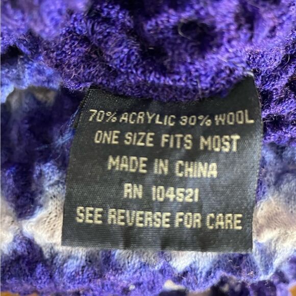 Purple White Tie-dye Crinkle Smocked Tank Top - Picture 8 of 8